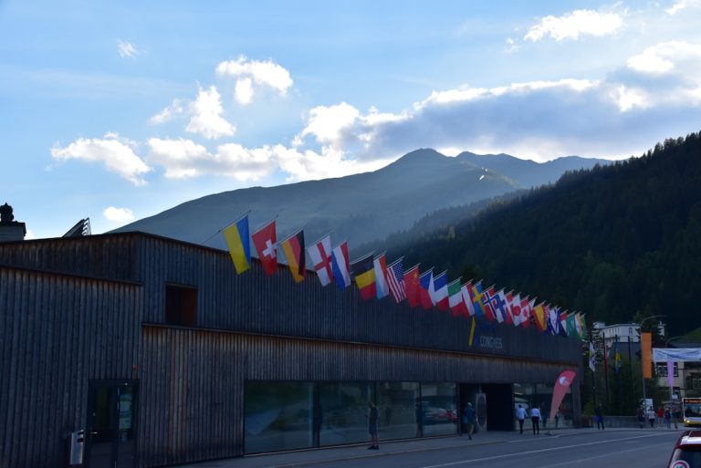 International flags representing diplomacy and middle powers
