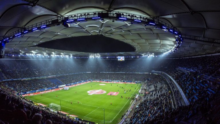 Professional football stadium representing the economics of sport