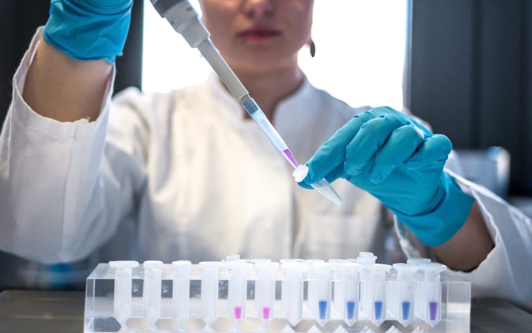 Scientist conducting laboratory research
